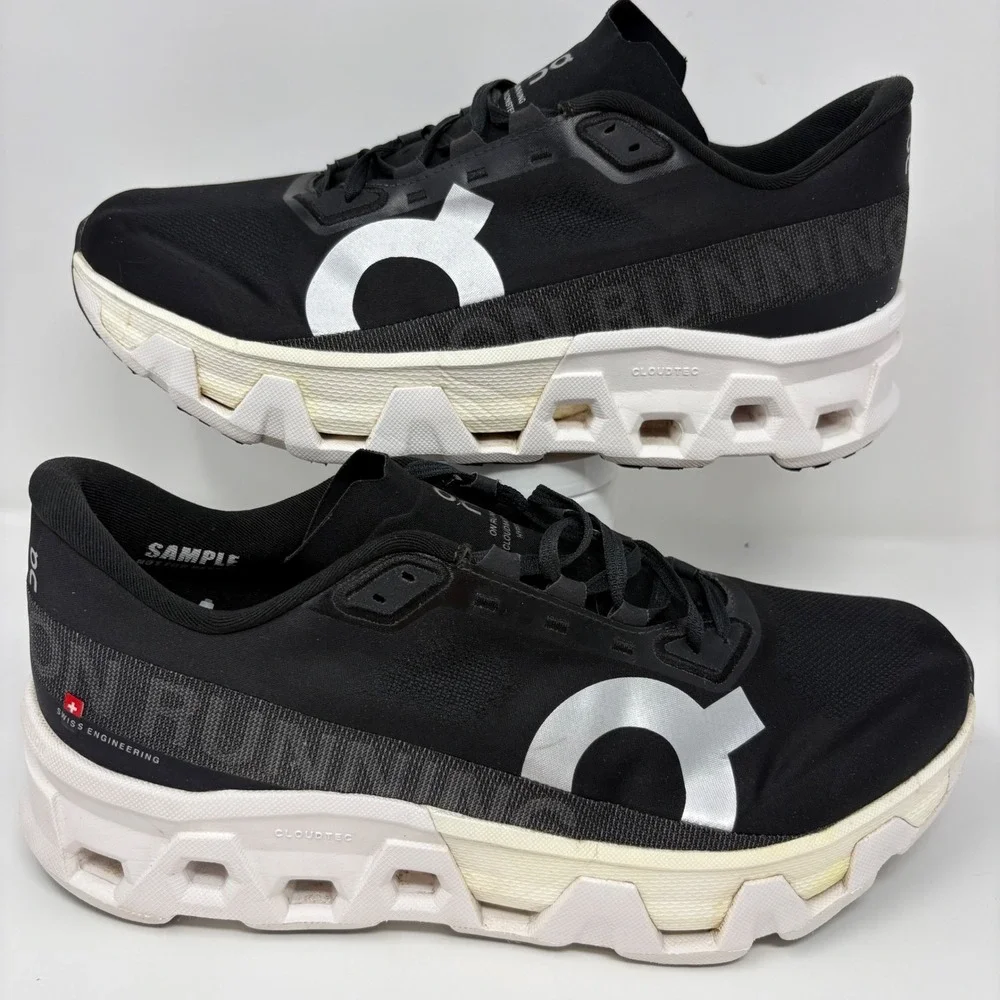 On Cloudmonster Hyper Men's Size 12 Black White Athletic Running Shoes